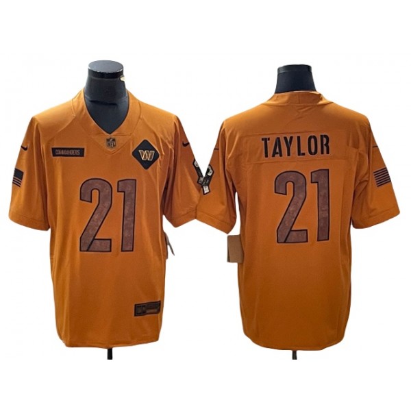 Washington Commanders #21 Sean Taylor 2023 Brown Salute To Service Limited Jersey