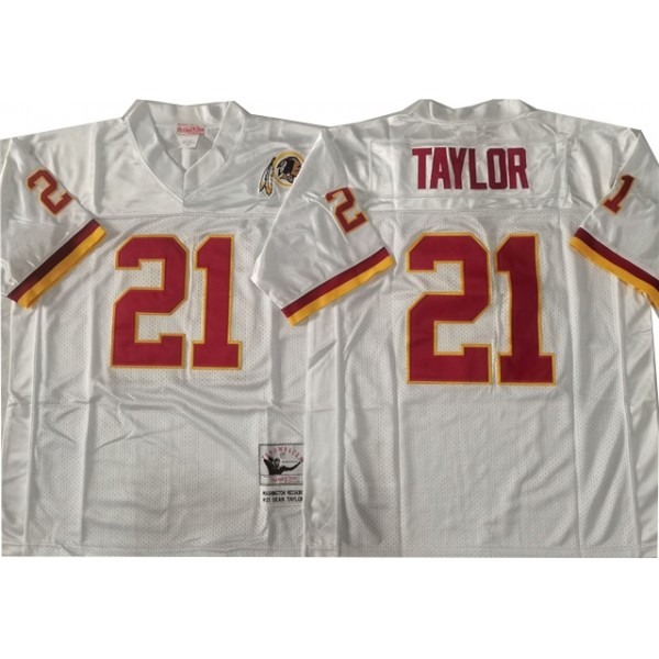 Washington Redskins #21 Sean Taylor Throwback White Jersey