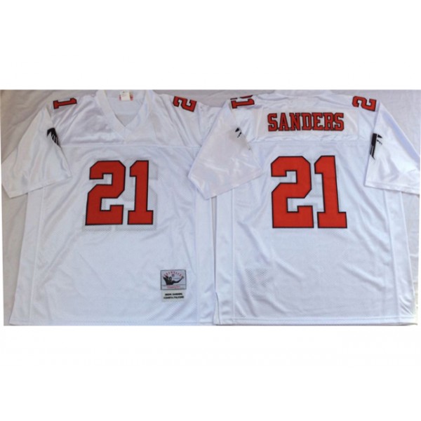 Atlanta Falcons #21 Deion Sanders Throwback Red Jersey