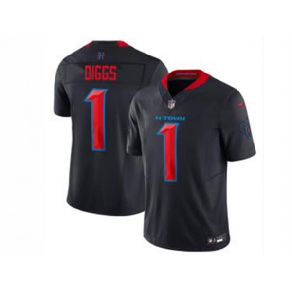 Houston Texans #1 Stefon Diggs Alternate Navy Vapor F.U.S.E. Limited Jersey