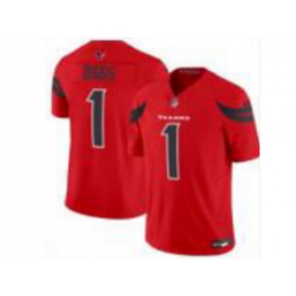 Houston Texans #1 Stefon Diggs 2024 Red Vapor F.U.S.E. Limited Jersey