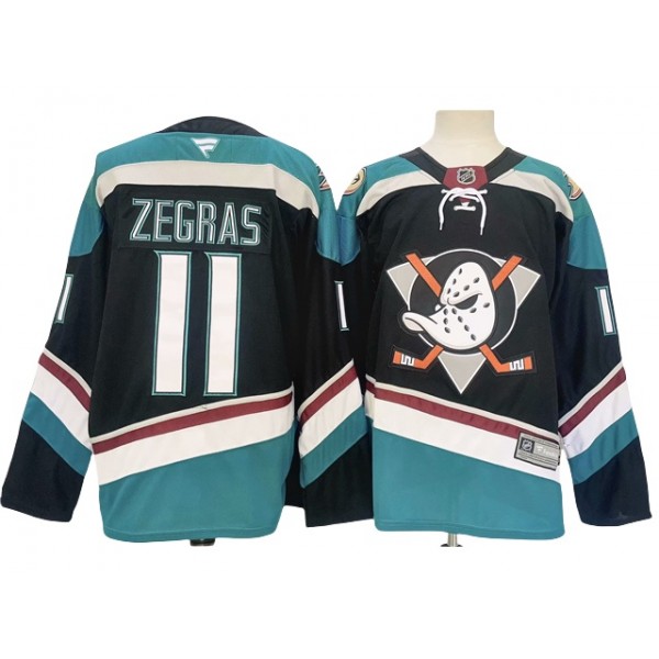 Anaheim Ducks #11 Trevor Zegras 2024 Alternate Black Jersey