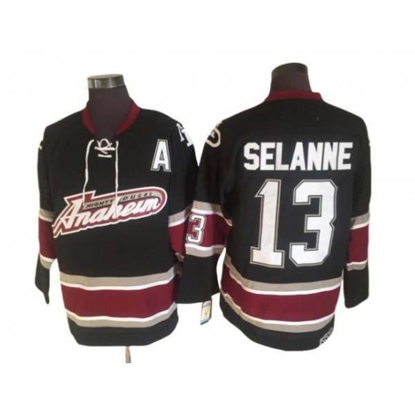 Anaheim Mighty Ducks #13 Teemu Selänne 2005 CCM Vintage Black Jersey