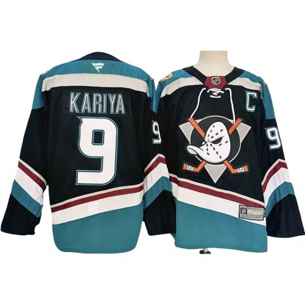 Anaheim Ducks #9 Paul Kariya 2024 Black Alternate Jersey