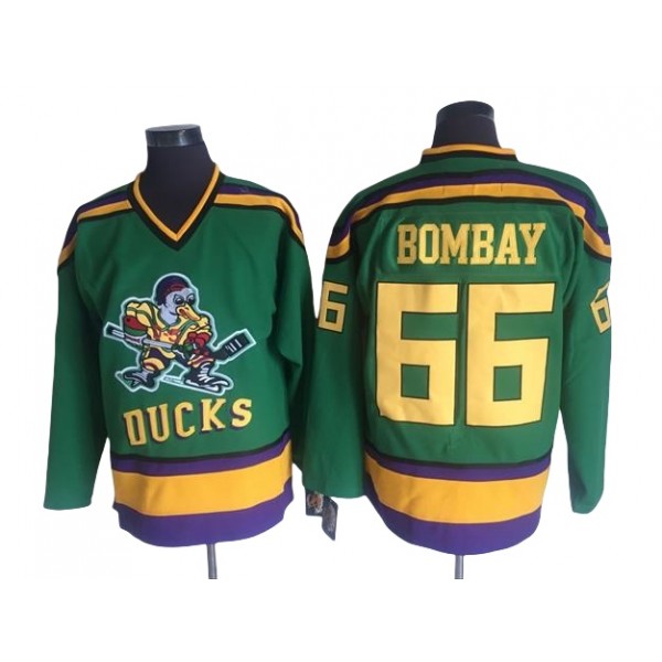 The Mighty Ducks #66 Gordon Bombay CCM Green Hockey Movie Jersey