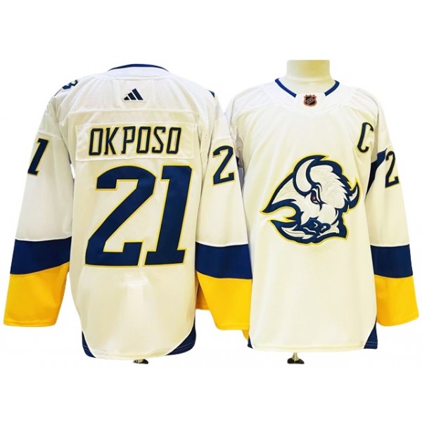 Buffalo Sabres #21 Kyle Okposo White Reverse Retro 2.0 Jersey