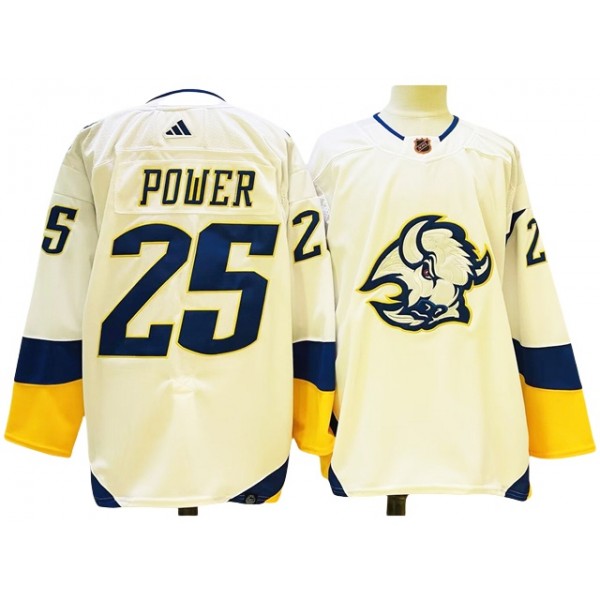 Buffalo Sabres #25 Owen Power White Reverse Retro 2.0 Jersey