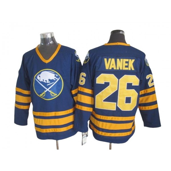 Buffalo Sabres #26 Thomas Vanek CCM Vintage Navy Blue Jersey