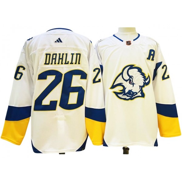 Buffalo Sabres #26 Rasmus Dahlin White Reverse Retro 2.0 Jersey