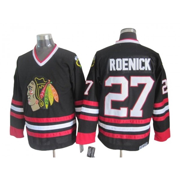 Chicago Blackhawks #27 Jeremy Roenick CCM Vintage Black Jersey