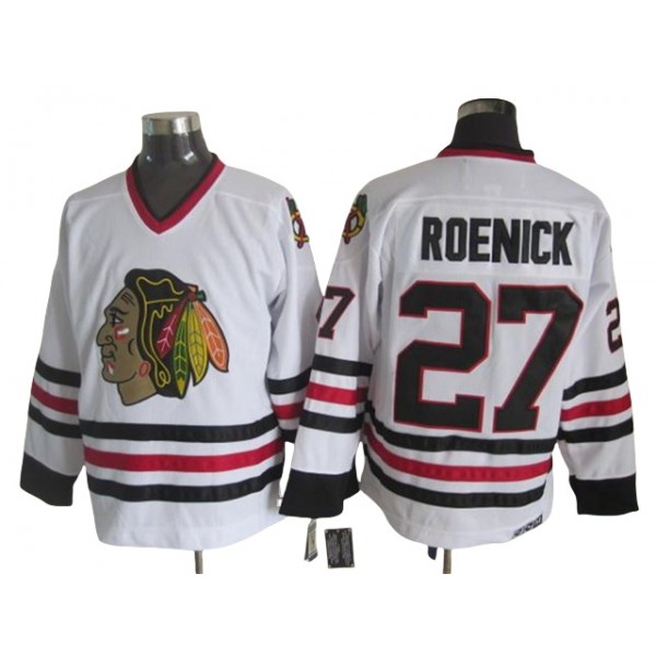 Chicago Blackhawks #27 Jeremy Roenick CCM Vintage White Jersey