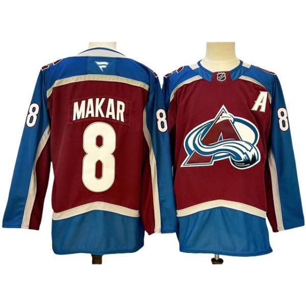 Colorado Avalanche #8 Cale Makar 2024 Burgundy Home Jersey