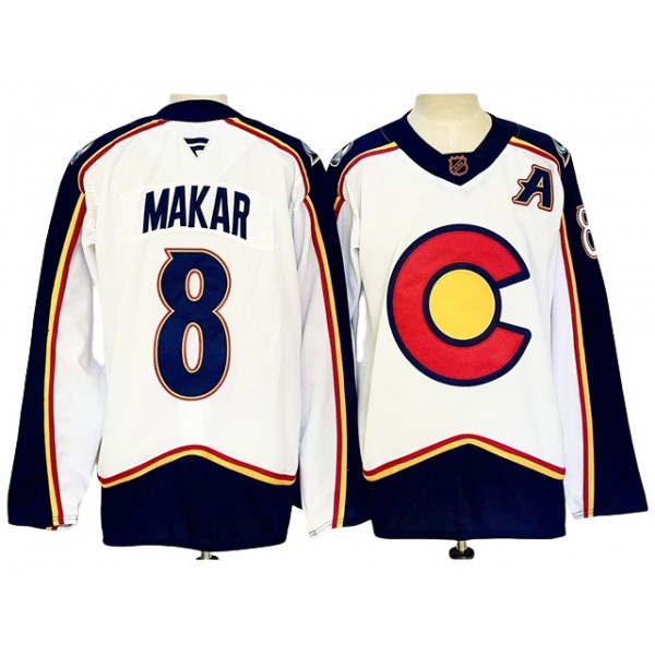 Colorado Avalanche #8 Cale Makar White Reverse Retro 2.0 Jersey