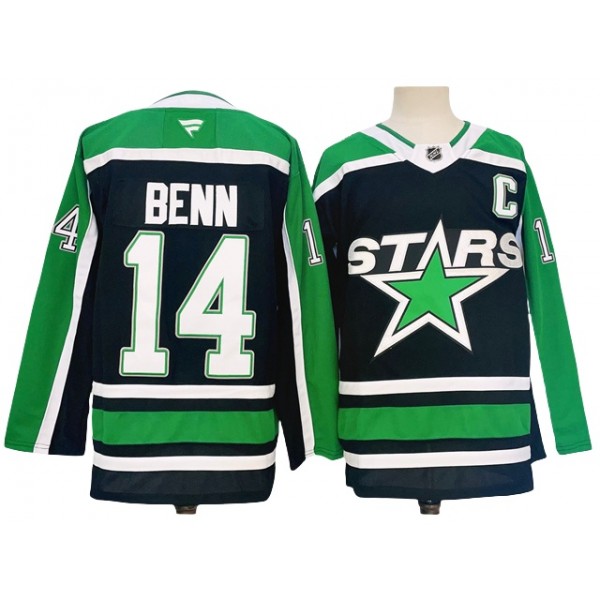 Dallas Stars #14 Jamie Benn Black Reverse Retro 2.0 Jersey