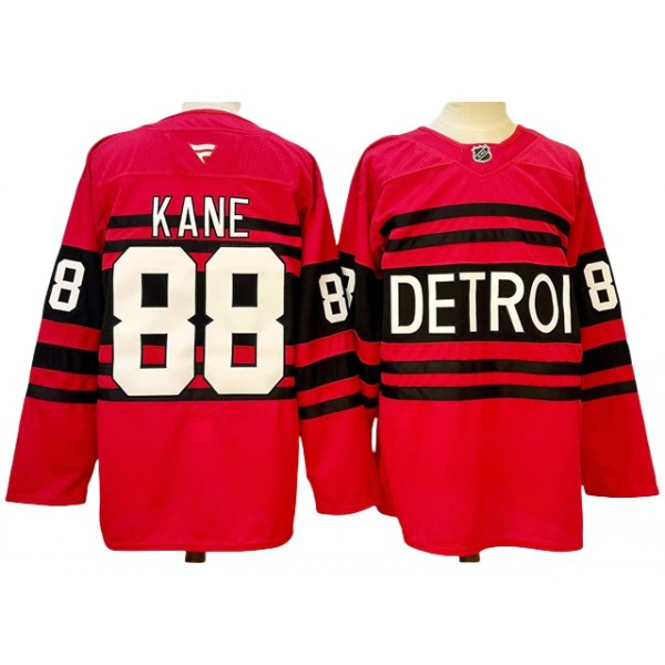 Detroit Red Wings #88 Patrick Kane Red 2024 Reverse Retro 2.0 Jersey