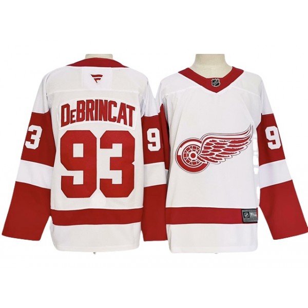 Detroit Red Wings #93 Alex DeBrincat 2024 White Jersey