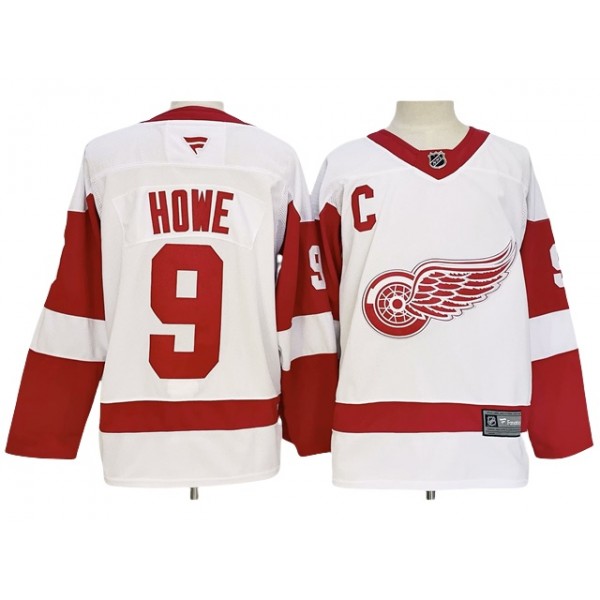 Detroit Red Wings #9 Gordie Howe 2024 White Jersey