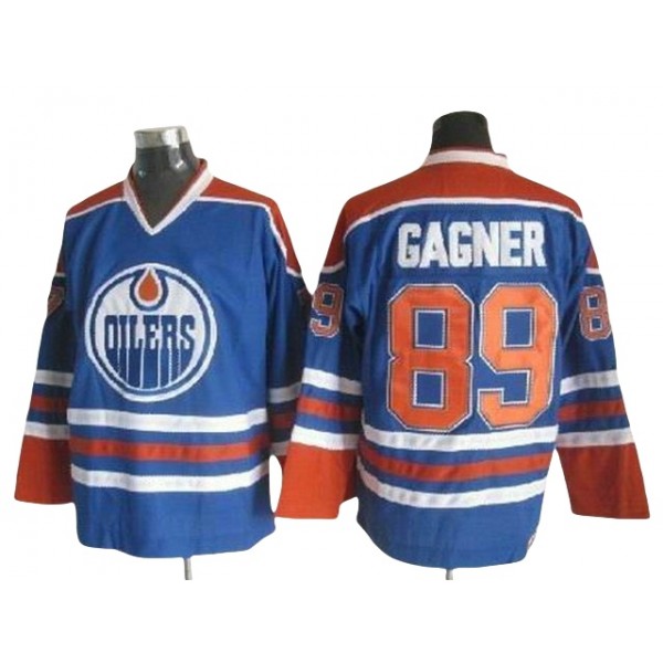 Edmonton Oilers #89 Sam Gagner Blue Vintage CCM Jersey