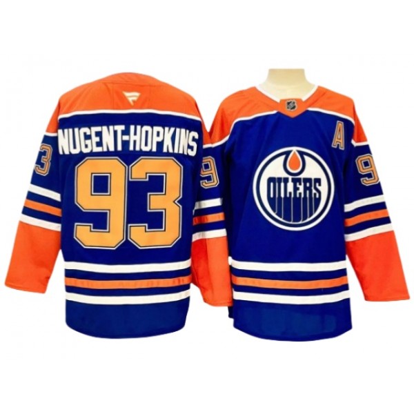 Edmonton Oilers #93 Ryan Nugent-Hopkins 2024 Royal Blue Jersey