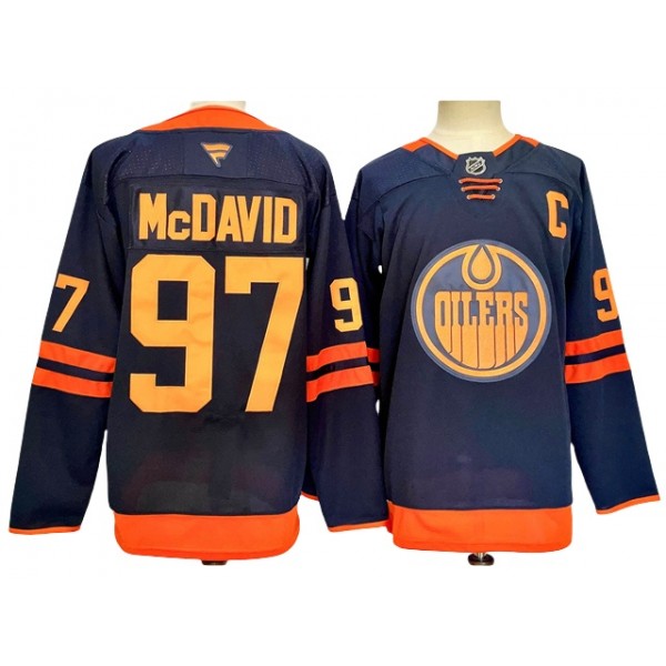 Edmonton Oilers #97 Connor McDavid 2024 Alternate Navy Jersey