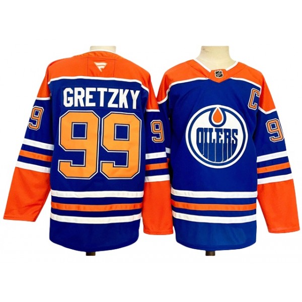 Edmonton Oilers #99 Wayne Gretzky 2024 Royal Blue Jersey