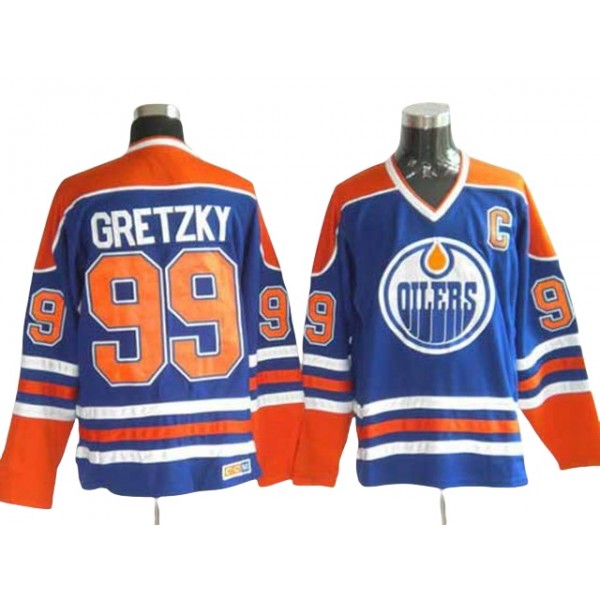 Edmonton Oilers #99 Wayne Gretzky 1987 CCM Vintage Blue Jersey