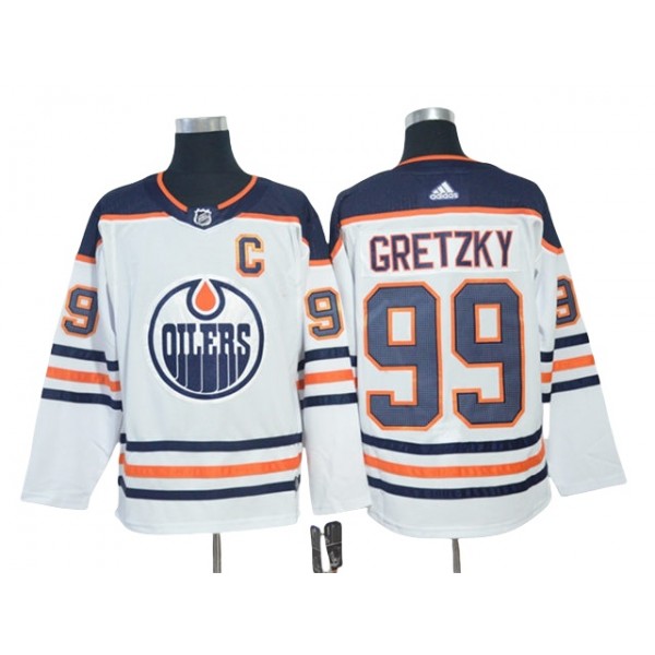 Edmonton Oilers #99 Wayne Gretzky White Jersey