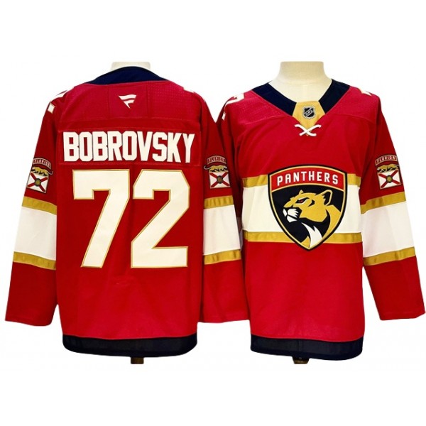 Florida Panthers #72 Sergei Bobrovsky 2024 Red Jersey