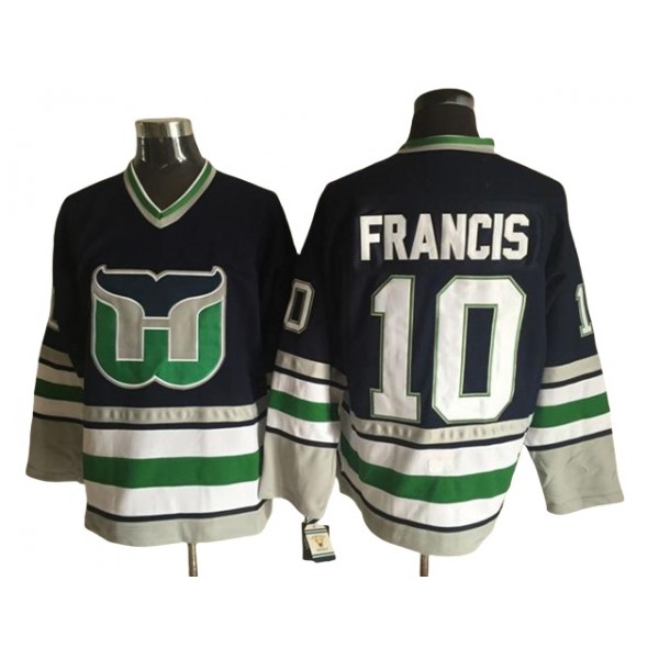 Hartford Whalers #10 Emile Francis 1990's Vintage CCM Black Jersey