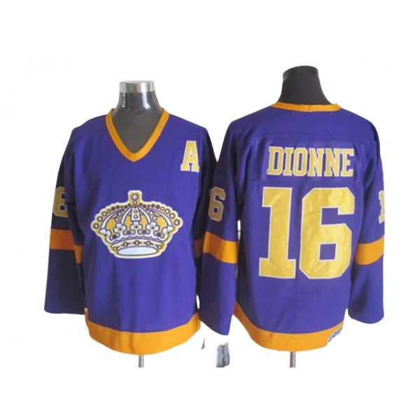 Los Angeles Kings #16 Marcel Dionne Purple 1970 Vintage CCM Jersey