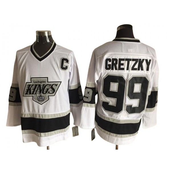 Los Angeles Kings #99 Wayne Gretzky 1993 Vintage CCM White Jersey