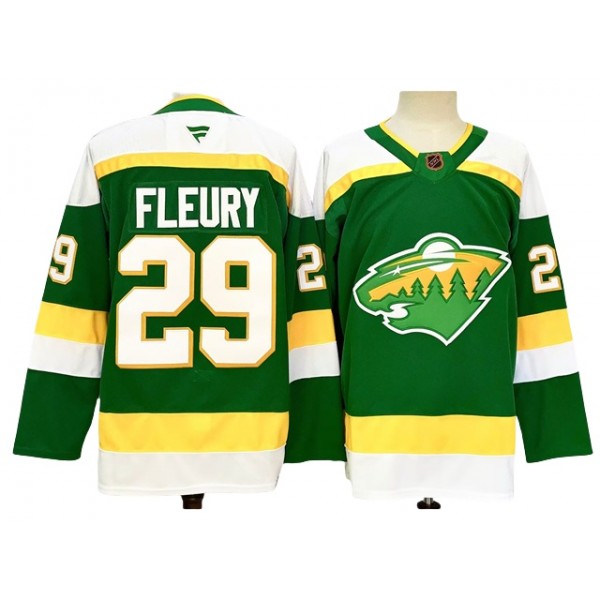 Minnesota Wild #29 Marc-Andre Fleury Green Reverse Retro 2.0 Jersey