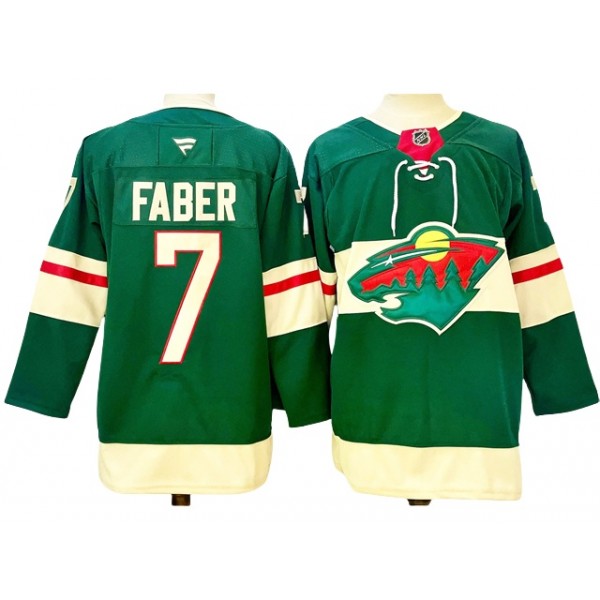 Minnesota Wild #7 Brock Faber 2024 Green Jersey