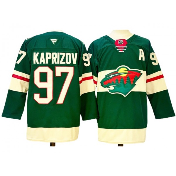 Minnesota Wild #97 Kirill Kaprizov 2024 Green Jersey