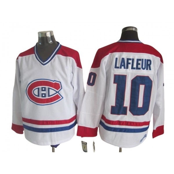 Montreal Canadiens #10 Guy Lafleur CCM Vintage White Jersey