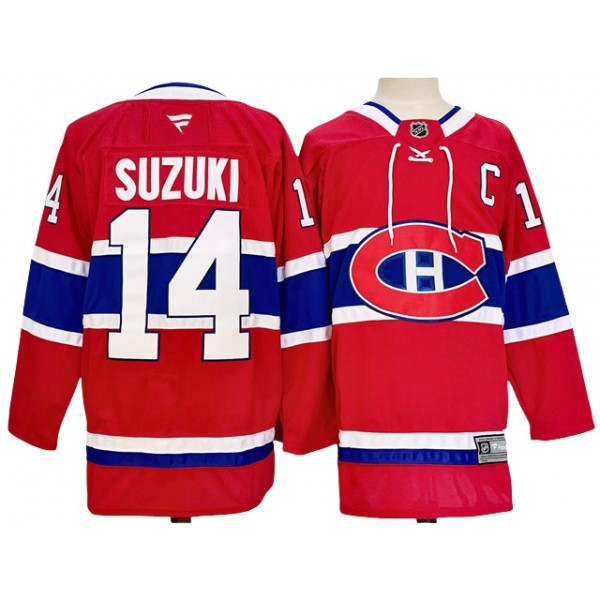 Montreal Canadiens #14 Nick Suzuki 2024 Red Jersey