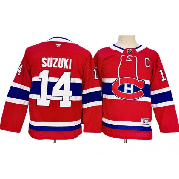 Montreal Canadiens #14 Nick Suzuki 2024 Youth Red Jersey