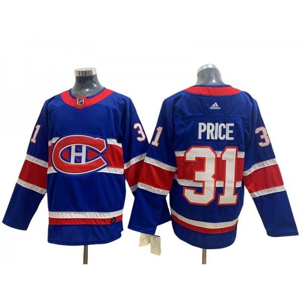 Montreal Canadiens #31 Carey Price Royal Blue 2020/21 Reverse Retro Jersey