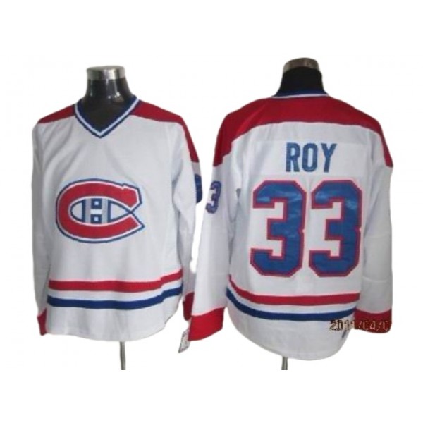 Montreal Canadiens #33 Patrick Roy CCM Vintage White Jersey