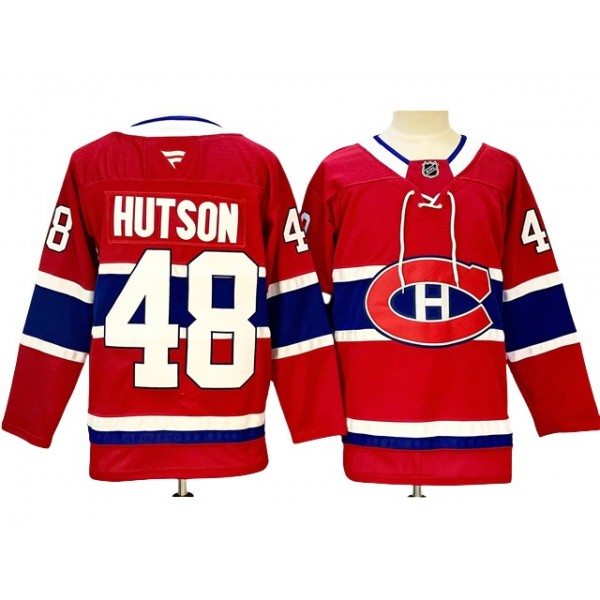 Montreal Canadiens #48 Lane Hutson 2024 Red Jersey