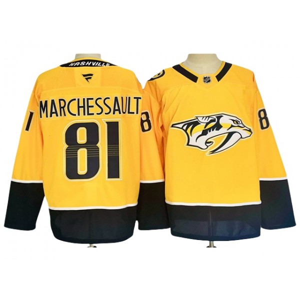 Nashville Predators #81 Jonathan Marchessault 2024 Gold Jersey