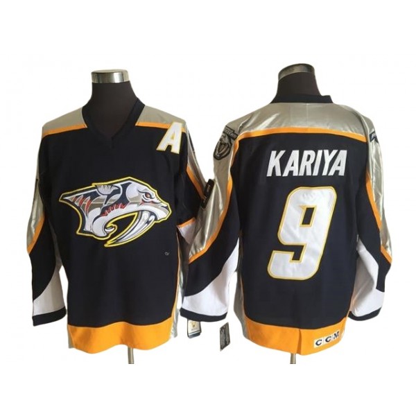 Nashville Predators #9 Paul Kariya Black 2006 Vintage CCM Jersey