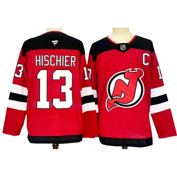 New Jersey Devils #13 Nico Hischier 2024 Red Jersey