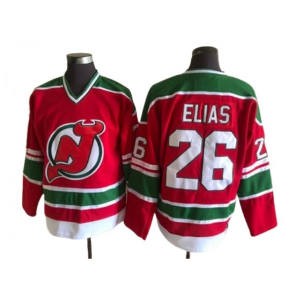 New Jersey Devils #26 Patrik Elias 1990's CCM Vintage Red Jersey