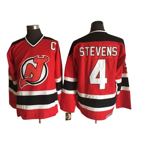 New Jersey Devils #4 Scott Stevens 2000's CCM Vintage Red Jersey