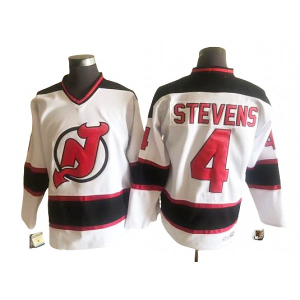 New Jersey Devils #4 Scott Stevens 2000's CCM Vintage White Jersey