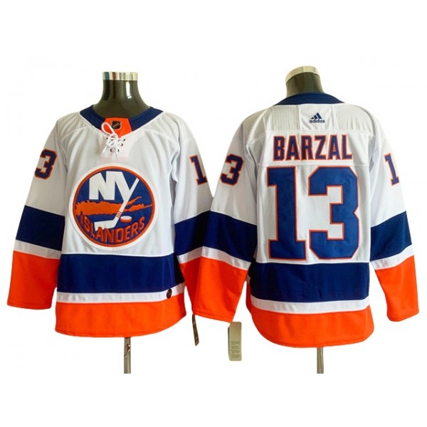 New York Islanders #13 Mathew Barzal White Jersey