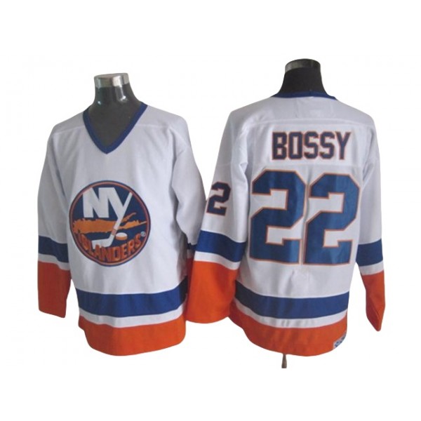 New York Islanders #22 Mike Bossy 1980's CCM Vintage White Jersey