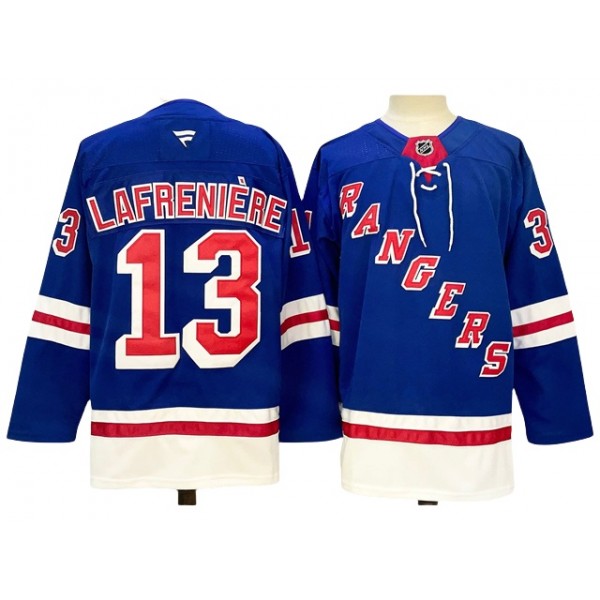 New York Rangers #13 Alexis Lafrenière 2024 Royal Blue Jersey