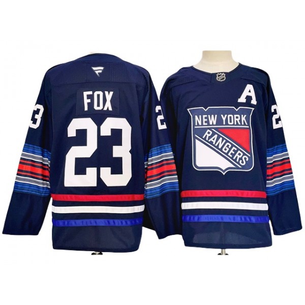 New York Rangers #23 Adam Fox 2024 Navy Alternate Jersey